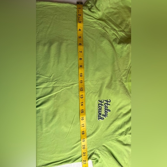 haley and the hound Puppy Dog Long Sleeve Graphic T-shirt Women’s Large Lime - Picture 8 of 8